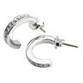 Lauren by Ralph Lauren Channel Set Hoop Earrings